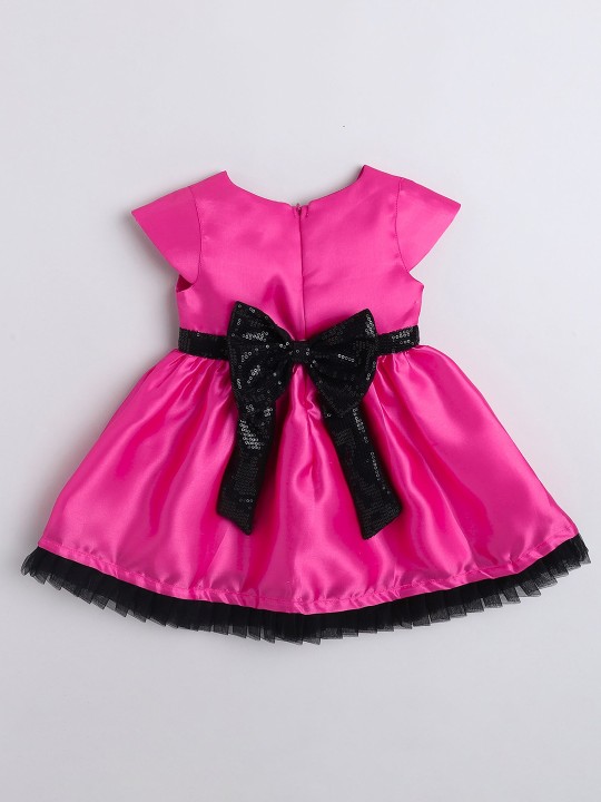 87086303-a2a6-4658-b440-16d69816f6ed1699970903117MANYFROCKSPinkSatinFitFlareDress3